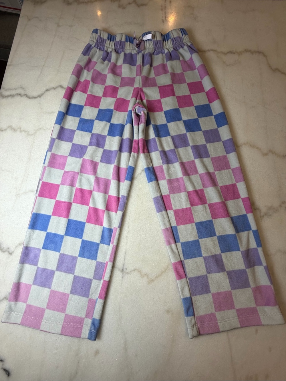 Kids Checkerboard Pajama Pants in Pink, Purple & Blue